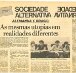 Sociedade Alternativa no Brasil e na Alemanha