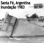 A grande inundação de Santa Fé, Argentina, em 1983.